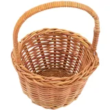 CLISPEED Mini Geflochtene Körbe Minikörbe Mit Griffen Weihnachts-süßigkeiten-Korb Aufbewahrungskorb Picknickkorb Rattan Pflanzkorb Korb Aus Rattan Natürlich Hölzern