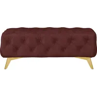 Home Affaire Polsterhocker »Amaury« Chesterfield-Optik, Breite 120cm, Fußfarbe wählbar rosa