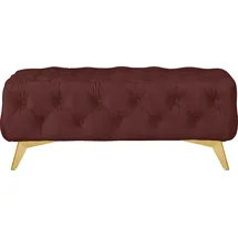 Home Affaire Polsterhocker »Amaury« Chesterfield-Optik, Breite 120cm, Fußfarbe wählbar rosa