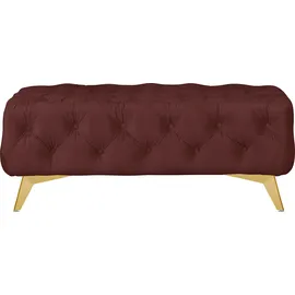 Home Affaire Polsterhocker »Amaury« Chesterfield-Optik, Breite 120cm, Fußfarbe wählbar rosa