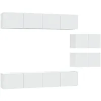 VidaXL 6-tlg. TV-Schrank-Set Weiß Holzwerkstoff