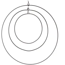 Dekoringe - Metallringe mit Aufhänge√∂sen - für DIY/zum Basteln - D: 50/40/30cm - schwarz - 3er Set