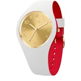 ICE-Watch Ice Loulou White Gold chic - Weiße Damenuhr mit Plastikarmband - 022324 (Small)