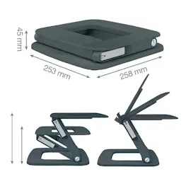 Leitz Ergo Multi-Winkel Laptopständer, dunkelgrau