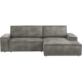OTTO home Ecksofa Cord 2-Sitzer Grau