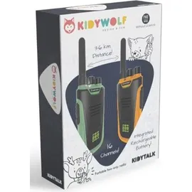 KIDYWOLF Walkie-Talkies mit Taschenlampe grün/orange