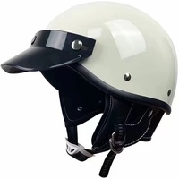 ARZARF Retro Halbhelm Jet-Helm Oldtimer Deutscher ​Stil Motorradhelm Brain-Cap,ECE Zertifizierter Halbschale Chopper Moped Straßenreiten Halbschalenhelm Für Herren Damen (Color : D, Size : L=59-60cm)