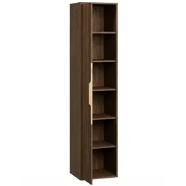 Badplaats Rimini Badezimmerschrank 38 x 33 x 170 cm Walnuss Braun MDF/Spanplatte/Massivholz
