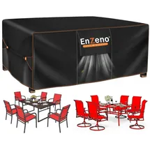 luxuskollektion Enzeno Gartentisch Abdeckung 210 x 110 x 74 cm Grau
