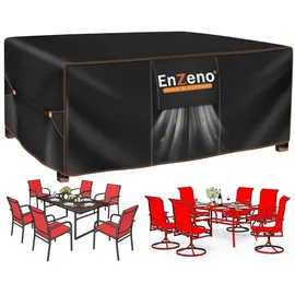 luxuskollektion Enzeno Gartentisch Abdeckung 210 x 110 x 74 cm Grau