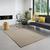 Carpet Studio Maine Teppich Beige, Teppich Wohnzimmer 160x230 cm, Kurzflor Teppiche, Wohnzimmerteppich, Teppich Schlafzimmer