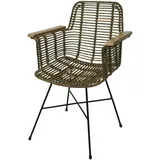 Mendler Esszimmerstuhl HWC-M29 Rattan braun