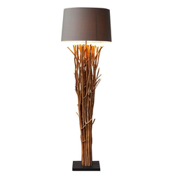 Levandeo® Stehlampe, Lampe Stehlampe 175cm Holz Natur Grau Braun Holzlampe Unikat Treibholz Leuchte