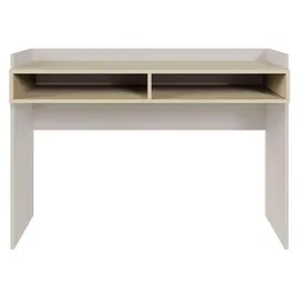 Selsey Tabise – Schreibtisch mit zwei Fächern, Kaschmirbeige / Eicheoptik, 120 × 53 cm - Beige