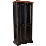 SIT Möbel Drehtürenschrank »Corsica«, mit zwei Türen, Höhe 180 cm, Shabby Chic, Vintage, schwarz