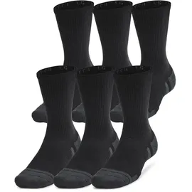 Under Armour Performance Tech Crewsocken 6er Pack Grau/Schwarz 38-42