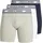 JACK & JONES Solid Boxershorts 3 Einheiten Light Grey Melange / Pack White Navy Blazer M