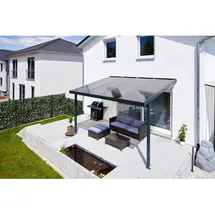 Gutta Terrassendach Premium 410 x 406 cm anthrazit / Polycarbonat bronce