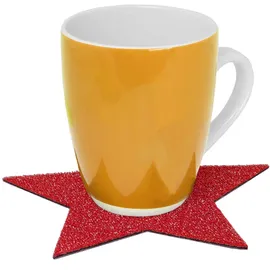 Primaflor Deko-Stern - Glimmer - Rot, 16,5 cm,