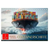 Calvendo Containerschiffe - Giganten im Fokus (Tischkalender 2026 DIN