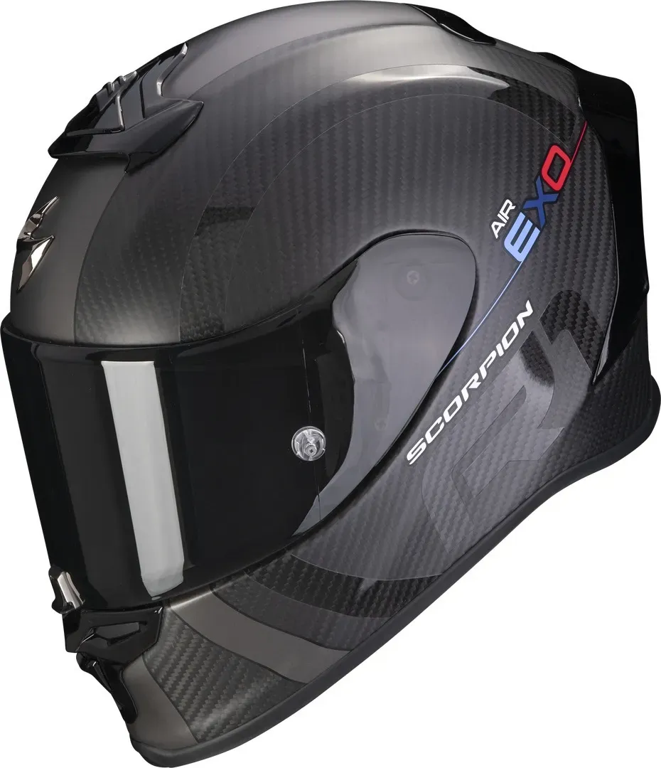 Scorpion EXO-R1 Evo Air MG Carbon Helm, zwart-zilver, L Voorman