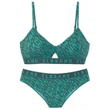 ELBSAND Bustier-Bikini Damen Grün 34 Cup A/B