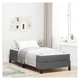 vidaXL Boxspringbett mit Matratze Dunkelgrau 100 x 200 cm Stoff
