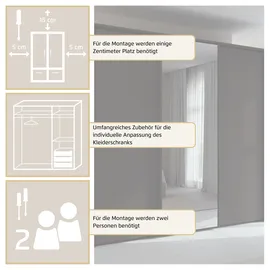 Rauch Schwebetürenschrank TARO 242 x 223 x 69 cm Beige