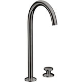 Hansgrohe Axor One 2-Loch Waschbeckenarmatur Select 260 Push-Open Ablaufgarnitur polished black chrome