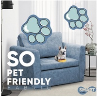 Beautysofa Relaxsessel Kamel (1-Sitzer Sofa Schlafsessel, Relaxsessel für Wohnzimmer), Bettkasten, Schlaffunktion, Polstersessel blau