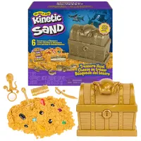 Kinetic Sand, Amazon Exklusives Schatzsuche-Spielset mit 14 Überraschungsoffenbarungen und 0,7 kg seltenem schimmerndem Gold-Spielsand, sensorisches Spielzeug für Kinder ab 3 Jahren