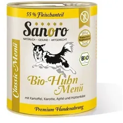 Sanoro Menü Classic vom Bio-Huhn mit 55 % Fleischanteil 6x800g