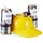Relaxdays Trinkhelm 3 Farben Gelb/Schwarz/Transparent