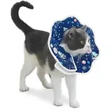 Halskrausen für Katze und Hündchen,Halsband für Haustiere,Schutzhalsband Kegelhalsbänder,Schutzmaßnahmen Schutzkragen Hund,Einstellbar Hundekragen,Hunde Halskrause Leckschutz für Hunde