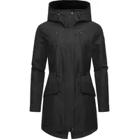 Ragwear leichter Damen Übergangsparka langer Regenmantel wasserdicht und atmungsaktiv