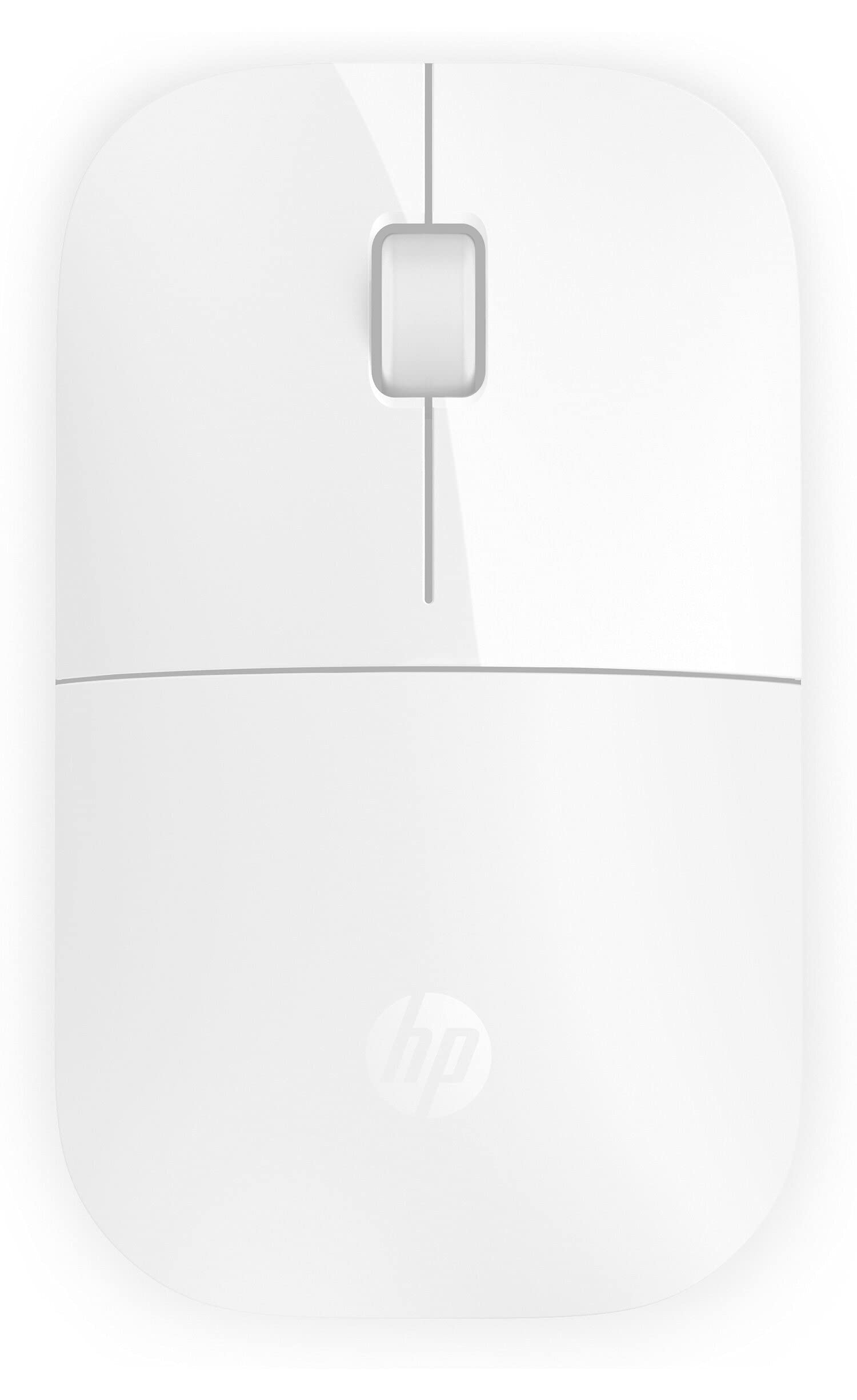 HP Z3700 (V0L80AA) kabellose Maus (1200 optische Sensoren, bis zu 16 Monate Batterielaufzeit, USB Anschluss, Plug&Play) weiß