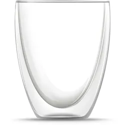 BEM Cappuccino Eiscafe Kaffeeglas Teeglas Doppelwandiges Thermoglas, Kaffee und Tee Tasse, für heiße und kalte Getränke, 330 ml, Borosilikatglas