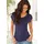 LASCANA Longshirt Marine-gepunktet 40/42