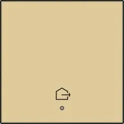 Niko Züblin 221-32902 Abdeckung mit Linse, für vernetzten Einfachschalter, Symbol „Haus verlassen“, gold coated 22132902