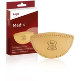 Fußgewölbestütze für Damen und Herren – Orthopädische Medix Keil Einlegesohle aus Schafsleder mit Moosgummi Schmerzlinderungspolster am Fußgewölbe – Premium-Qualität (44-46 EUR) - 44-46 EUR