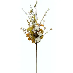 Kunstpflanze Baumwolle 80 cm Textilene Beige Natur