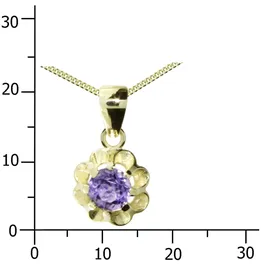 Ostsee-Schmuck Kette mit Anhänger Pia 6 mm Gold 333