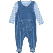 FIXONI Kinder Langarmbody "Body LS w.Velour Romper" in Blau | Gr.: 50
