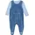 FIXONI Kinder Langarmbody "Body LS w.Velour Romper" in Blau | Gr.: 50