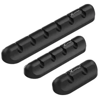 Xlayer Kabelhalter XLayer Silicone Cable Fixer 3er Pack Black