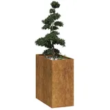 vidaXL Pflanzkübel Rostig 40x80x80 cm Wetterfester Stahl