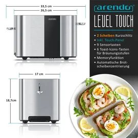 Arendo Toaster Silber