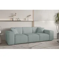 Fun Möbel Sofa Designersofa CELES PREMIUM 3-Sitzer in Stoff Scala Saphirblau - Blau