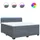 vidaXL Boxspringbett 180 x 200 cm Dunkelgrau