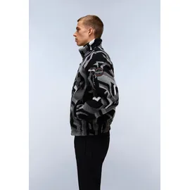 Napapijri Fleecepullover "T-FIEMME", Herren, Gr. XL, grau gemust, Obermaterial: 100% Polyester, normal, Rundhals, Bündchen, Sweatshirts Fleecepullover